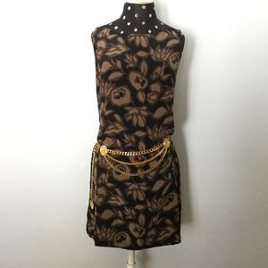 New! Floral Print Silk Dress