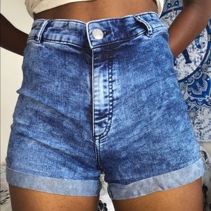 H&M High Waisted Denim Shorts