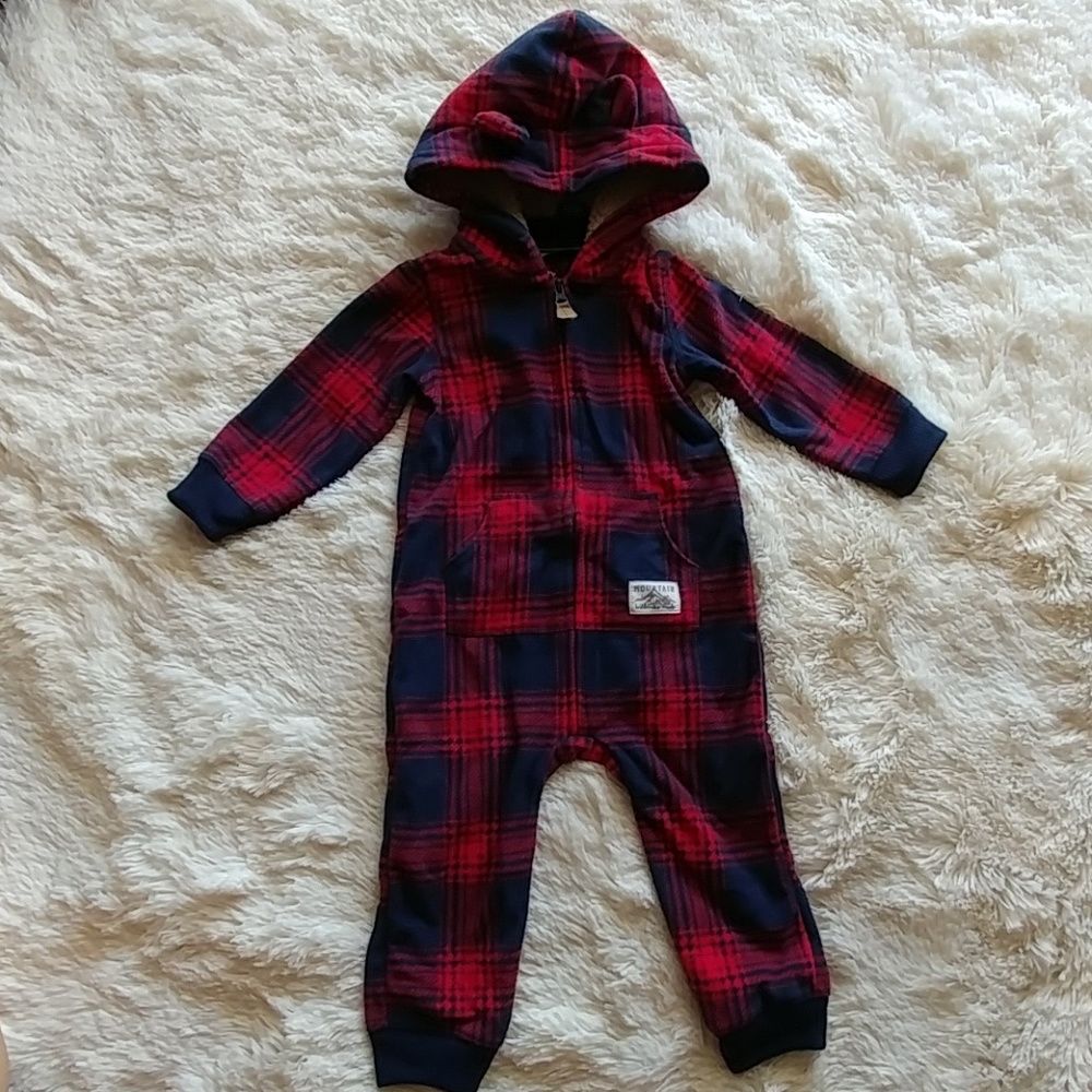 Carter's Hooded Fleece Jumpsuit