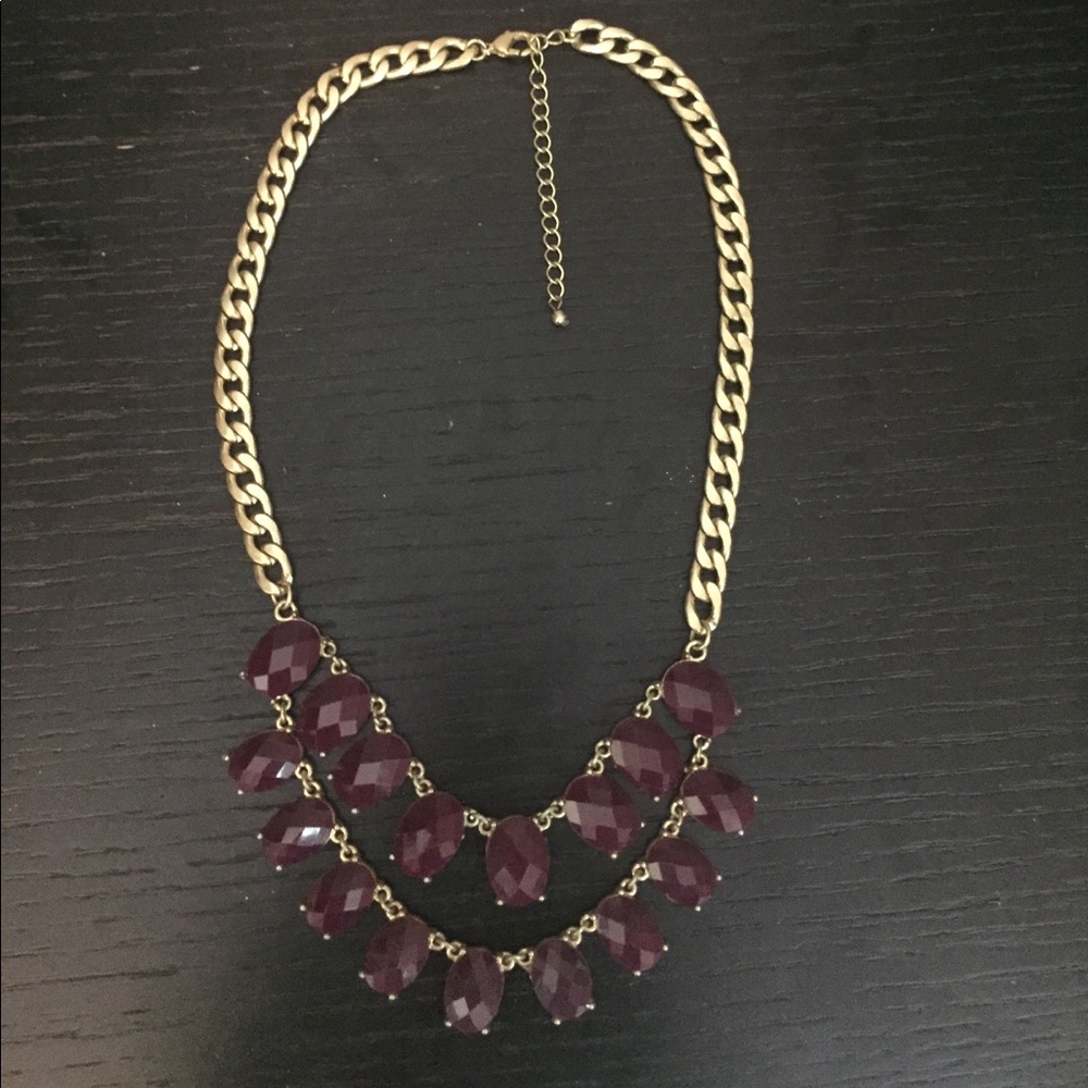 Purple & Gold Bubble Necklace