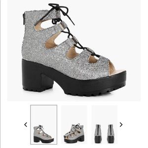 Glittery boohoo shoes