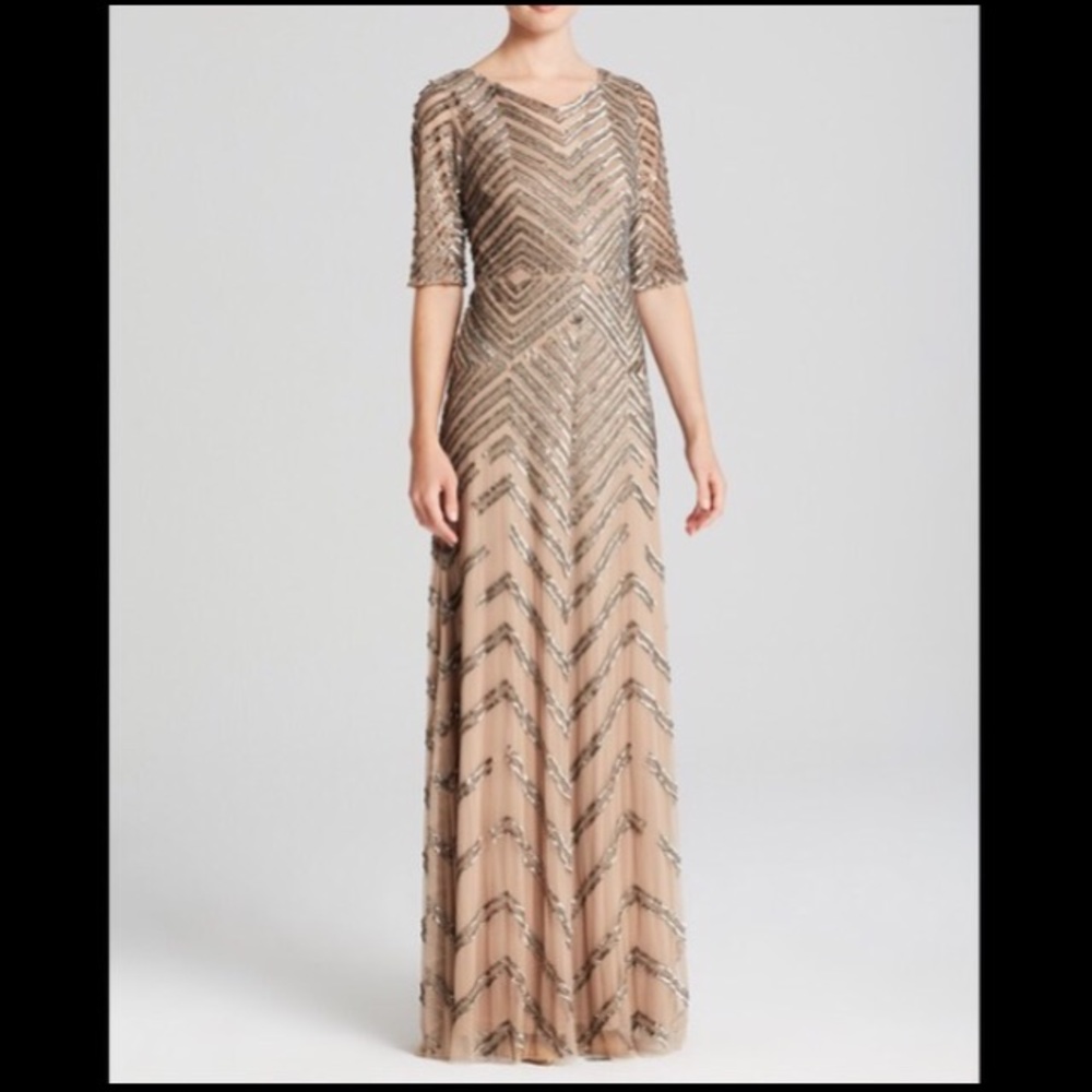 Adrianna Papell Sequin Gown NWT 8P