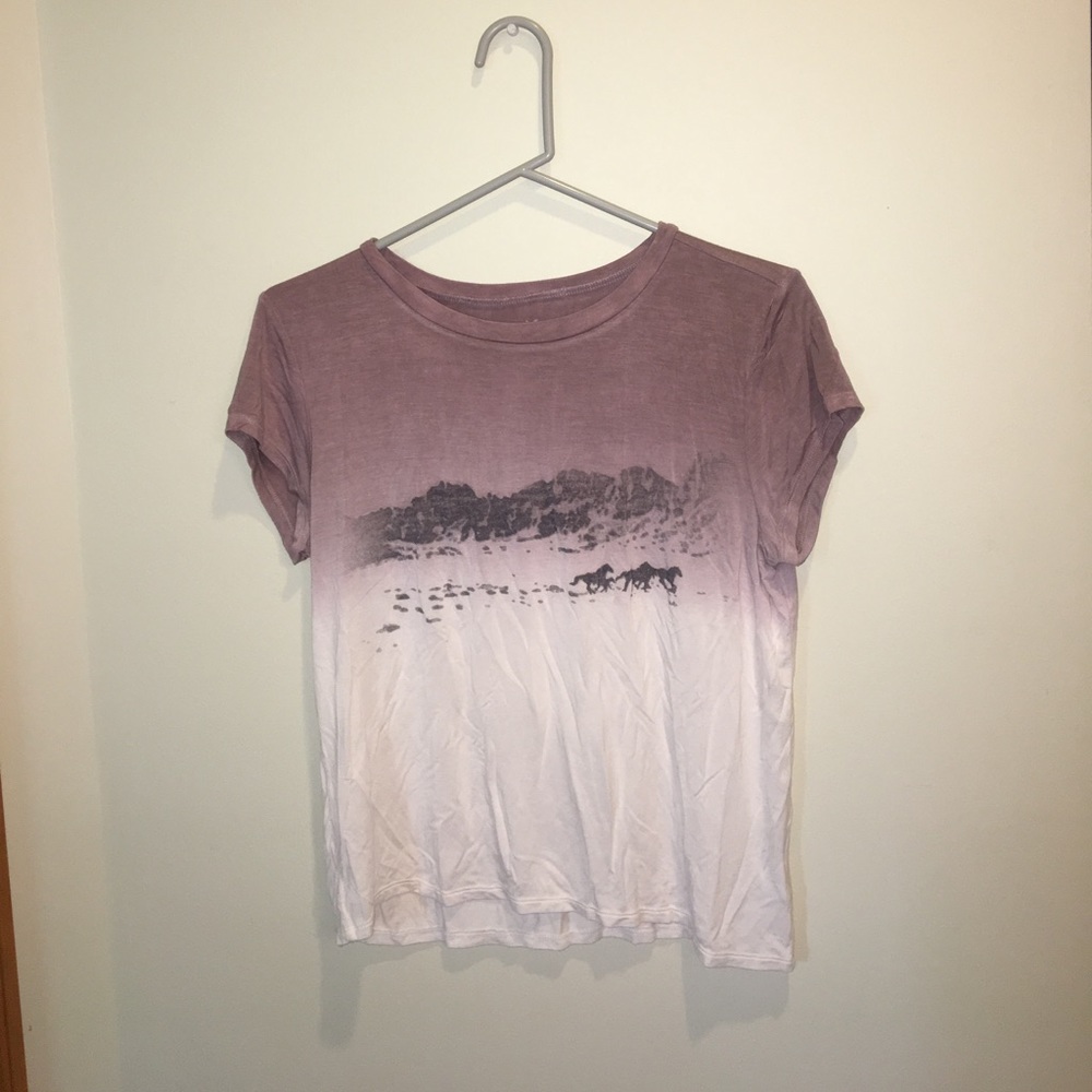 Ombré mauve American eagle tee
