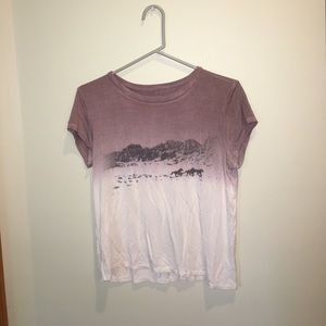 Ombré mauve American eagle tee
