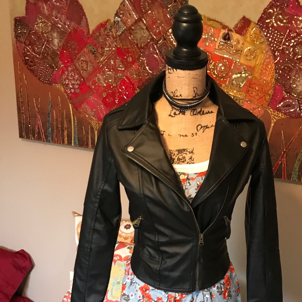 ***SOLD***.  ZARA Faux Leather Jacket! SM/ XS