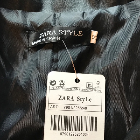 ***SOLD***. ZARA Faux Leather Jacket! SM/ XS - Picture 6 of 7