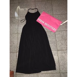 Urban Outfitters BLACK HALTER JUMPSUIT