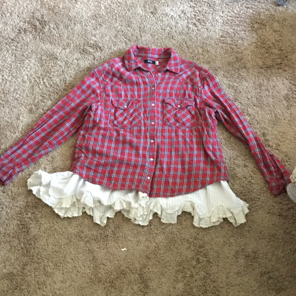 CUTE FLANNEL LONG SLEEVE  SHIRT