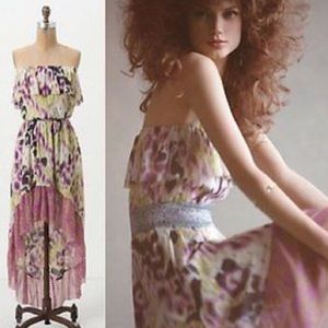 Anthropologie Ostara Mesh Ruffled Dress