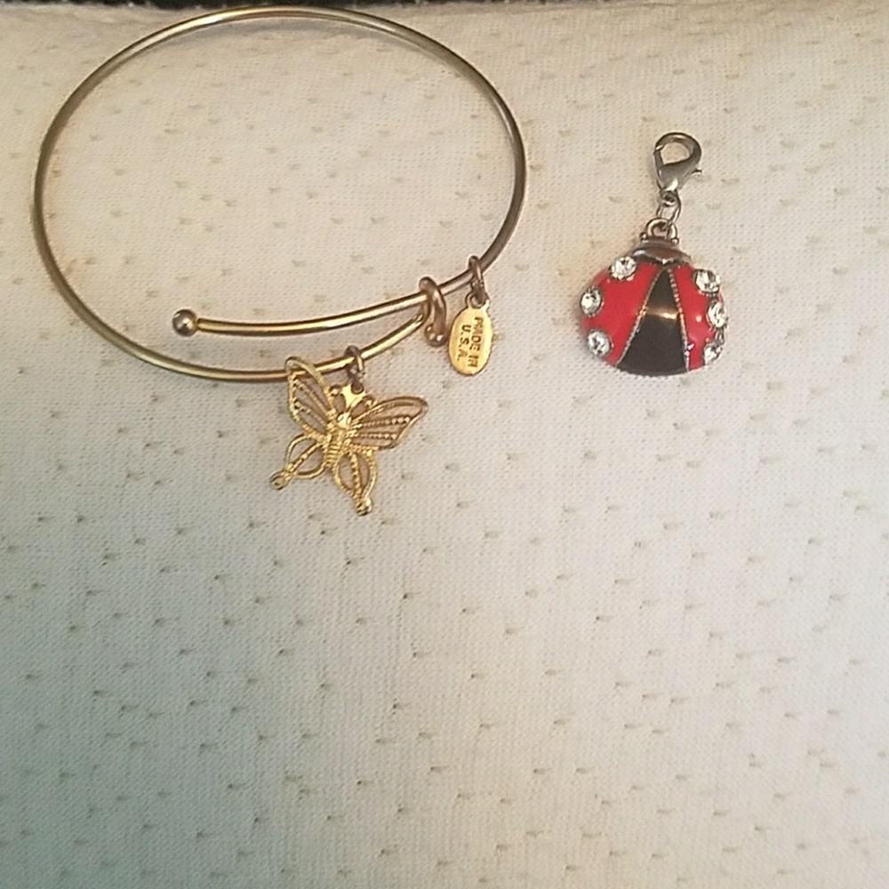 Butterfly charm bracelet