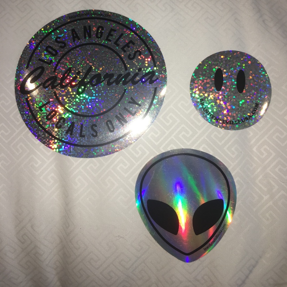 rare/holographic brandy melville stickers