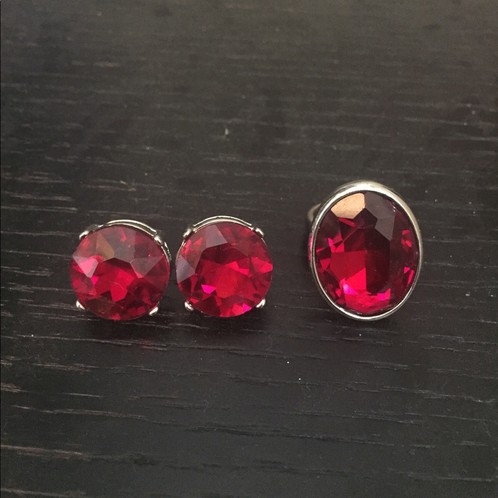 Red Costume Jewelry Set