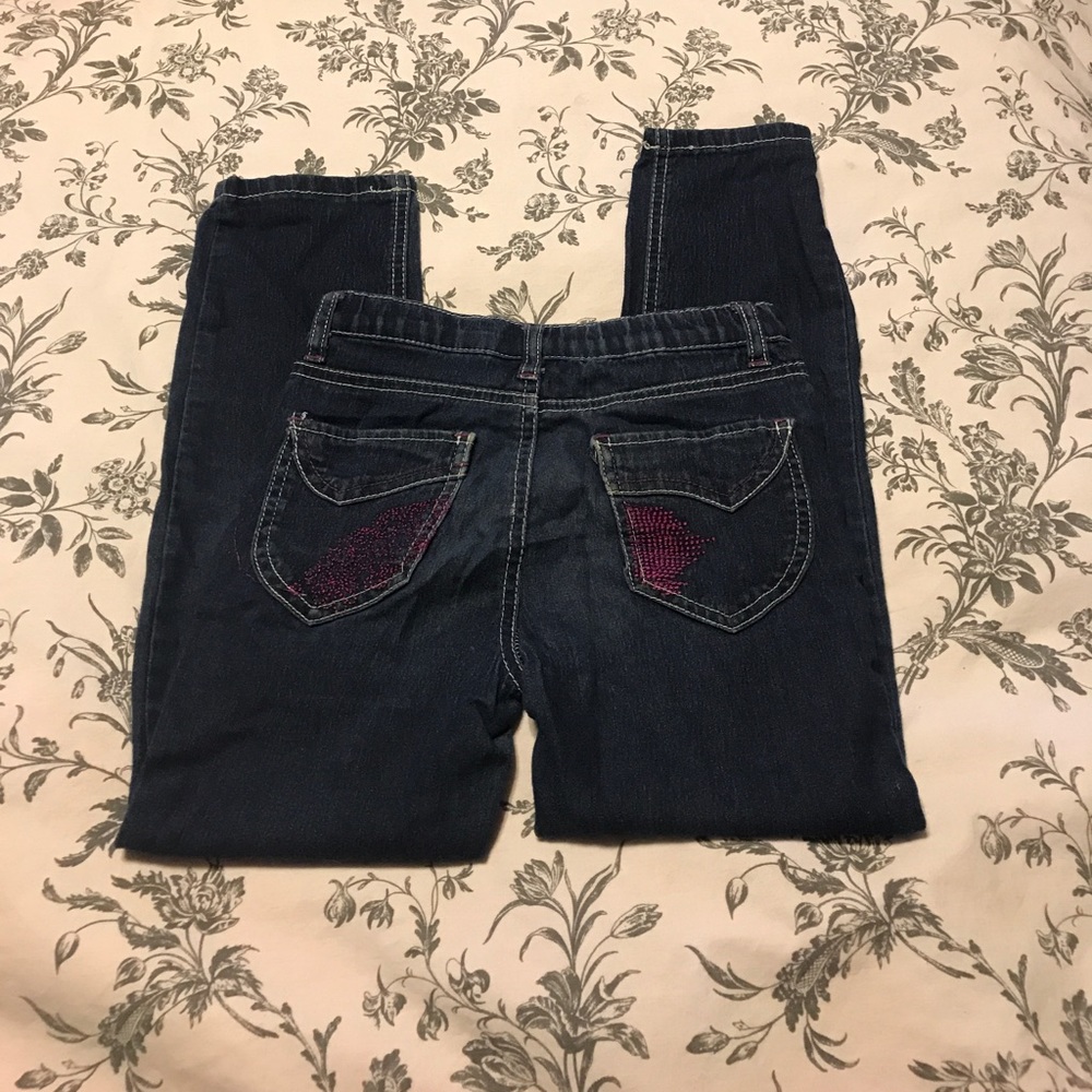 Girls purple bling jeans
