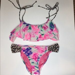 Floral/cheetah swimsuit