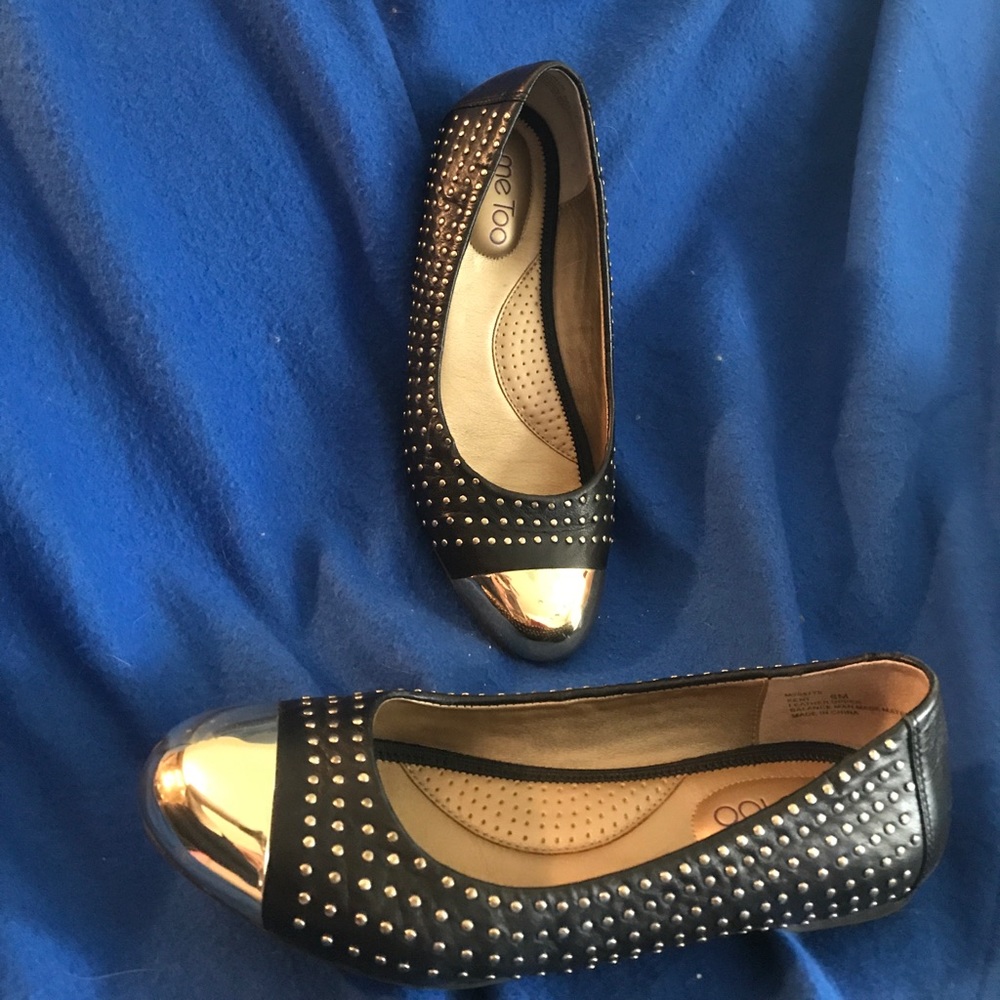 Me Too Black & Gold Flats