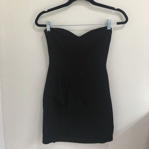 Strapless black dress