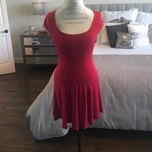 Alice and Olivia Lace Back Red Dress