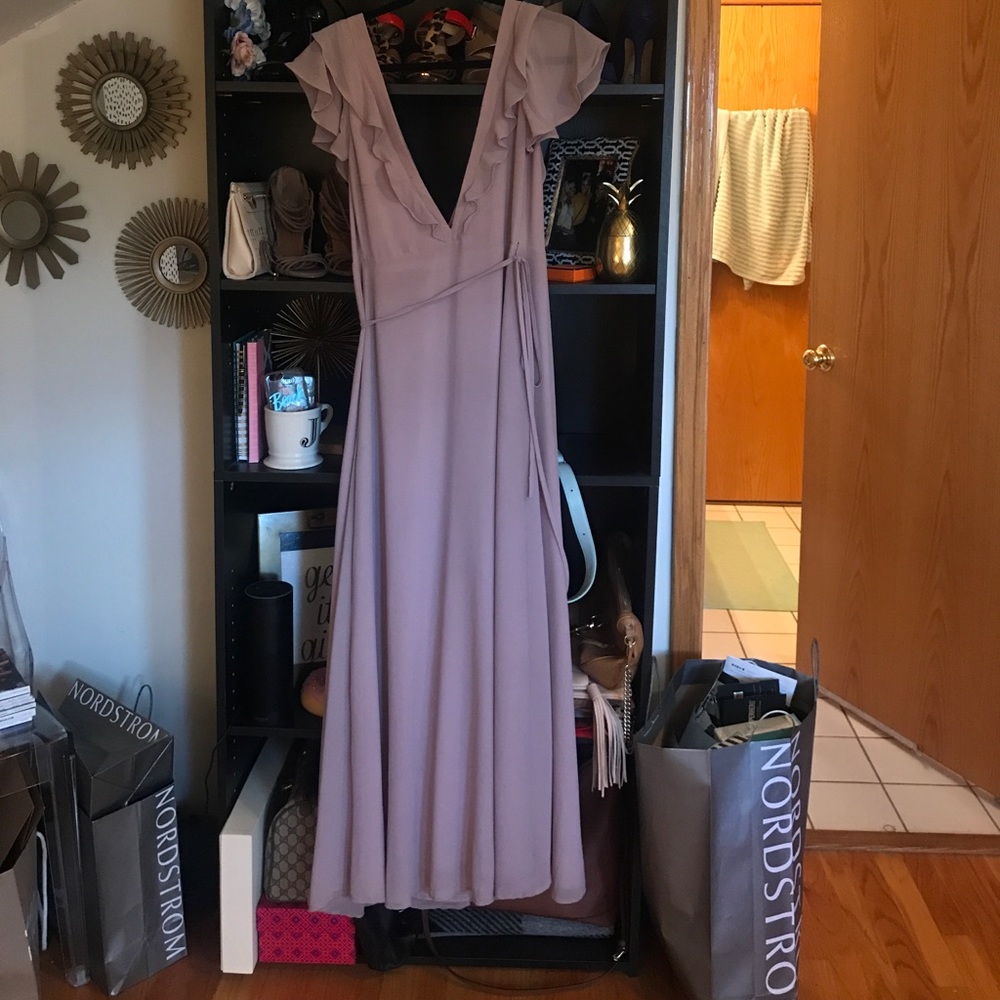 ASOS Frill Wrap Maxi Dress
