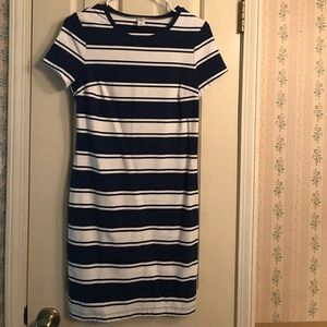 NWT blue and white old navy fitted dress