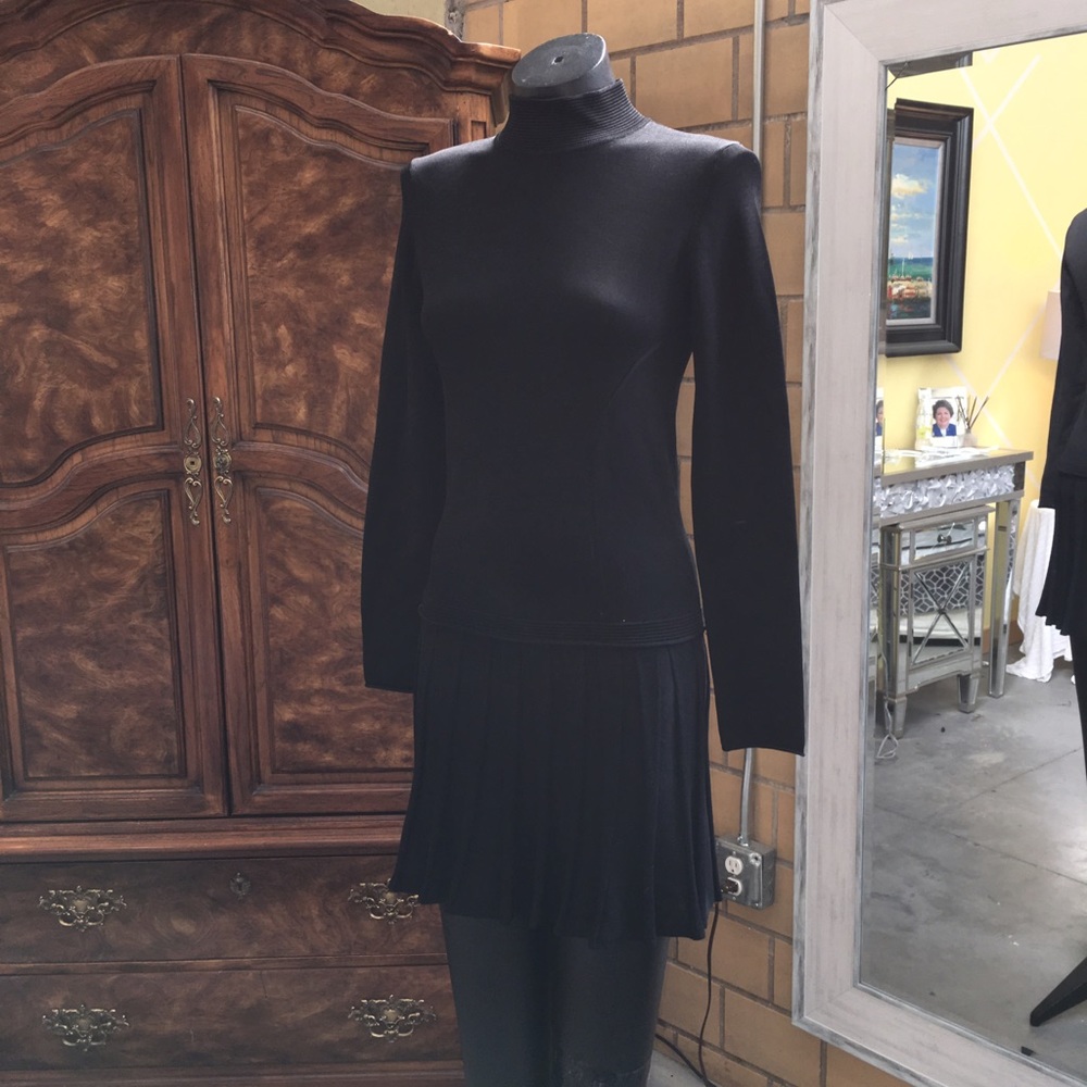 SOLD Classy black Pleated dress Limited Edition