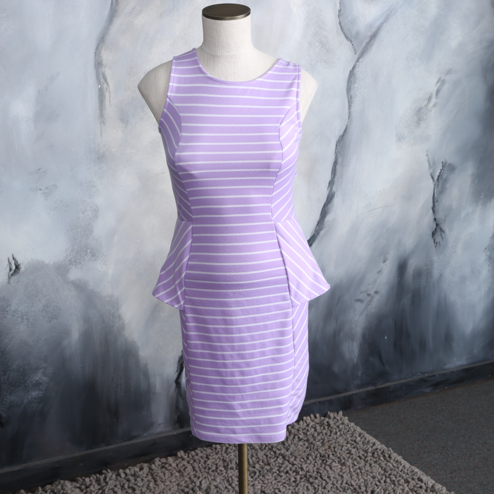 Purple & White Slim Dress!