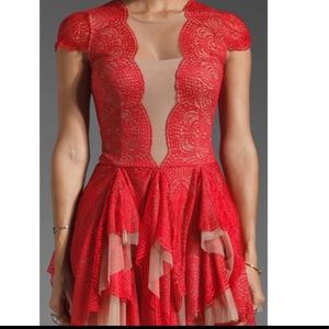 BCBGMAXAZRIA Rochelle Scallop Dress Size 0!!!