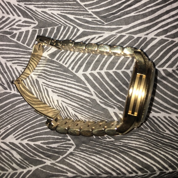 Michael Kors Black and Gold big face watch main image 4