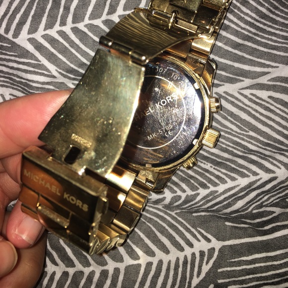Michael Kors Black and Gold big face watch