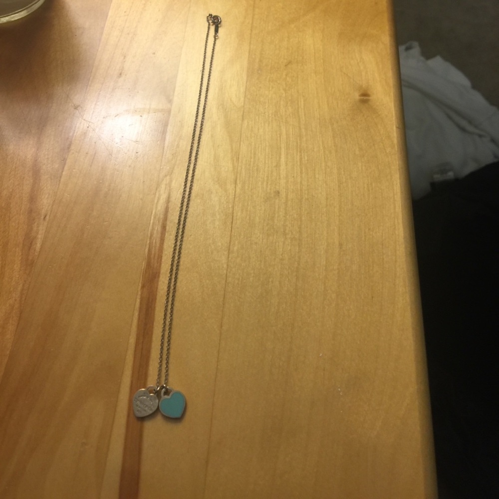 Return to Tiffany mini double heart tag pendant