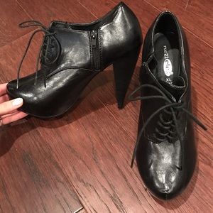 Rue21 Faux Leather Heeled Lace-up Platform Booties