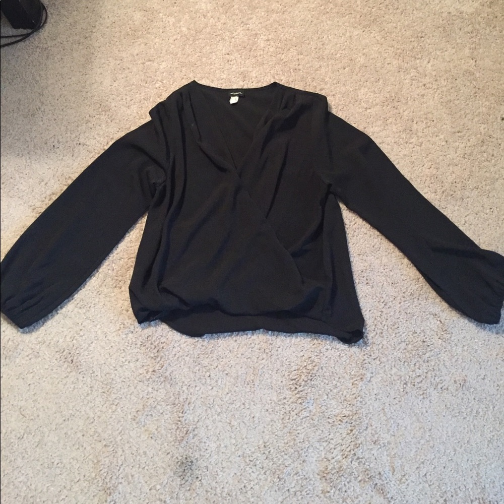 Plunge Wrap Blouse