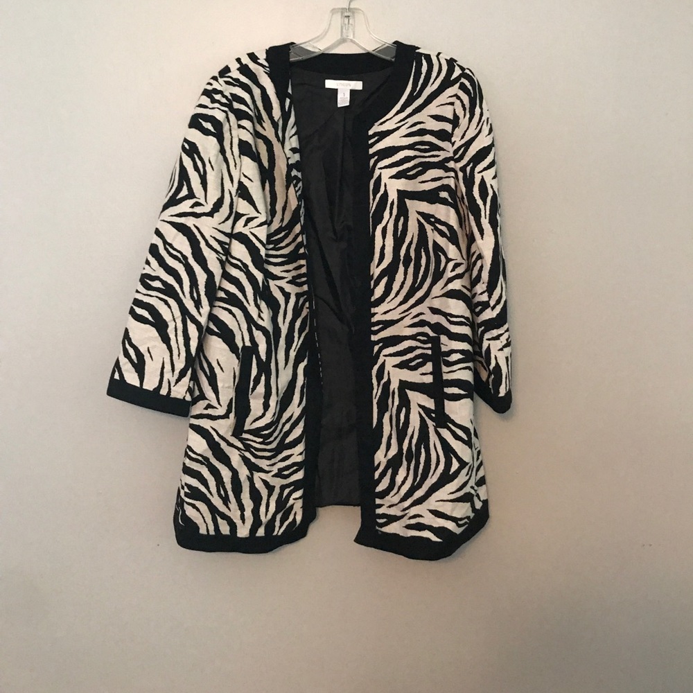 Chico's Zebra light overcoat