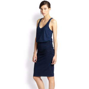 Splendid Ruched Cotton Slub Jersey Dress Maternity
