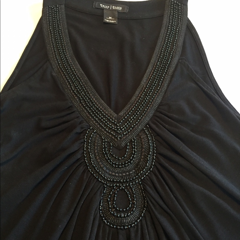 INC Top with sewn on beads