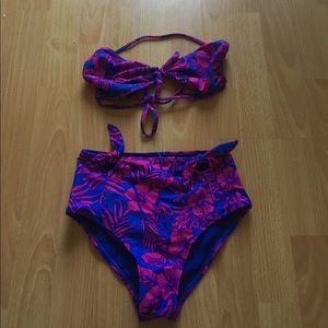 Tropical high waist bikini