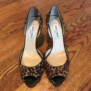 Jimmy Choo leopard print pony