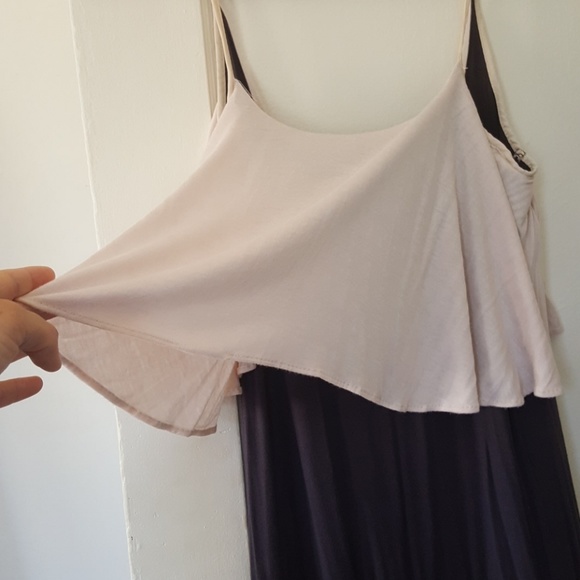 Spaghetti strap 2 tone maxi dress - Picture 2 of 3