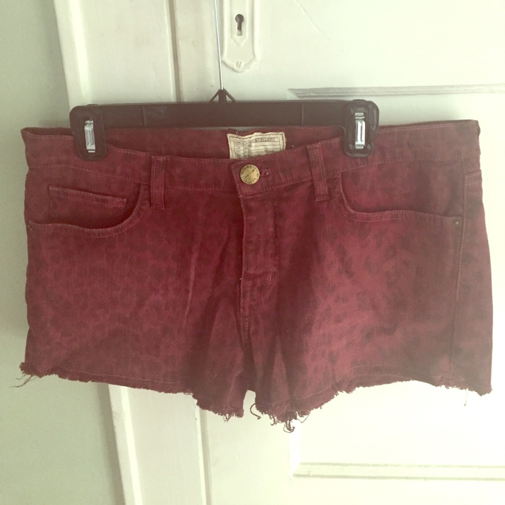 Current/Elliot maroon shorts (size 29)