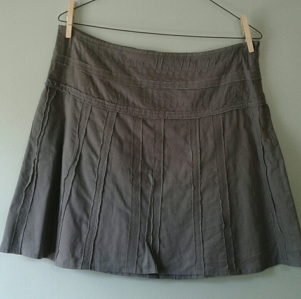 Prana pintuck ruffle skirt