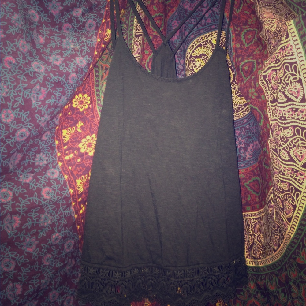 Black Tank with Detailed Trim
