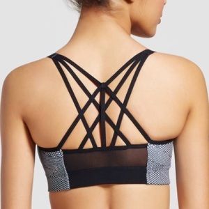 Champion sports bra strappy back - black and white