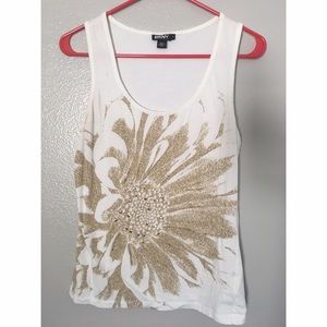 Flower Embellished Tank
