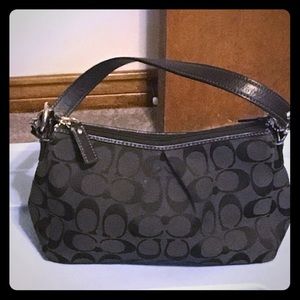 Black cloth mini Coach handbag (authentic)