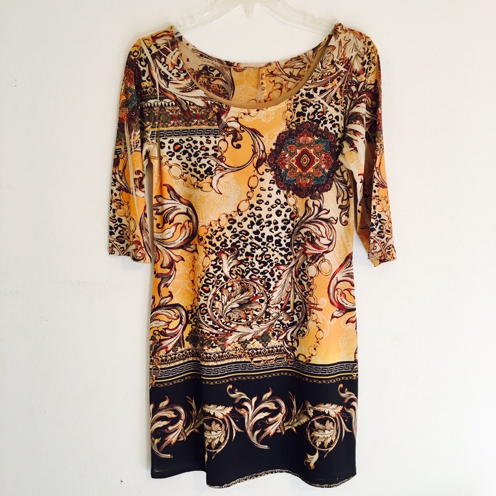 Vintage inspired Gold Dress