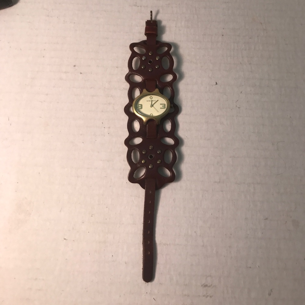 Nine West leather watch.