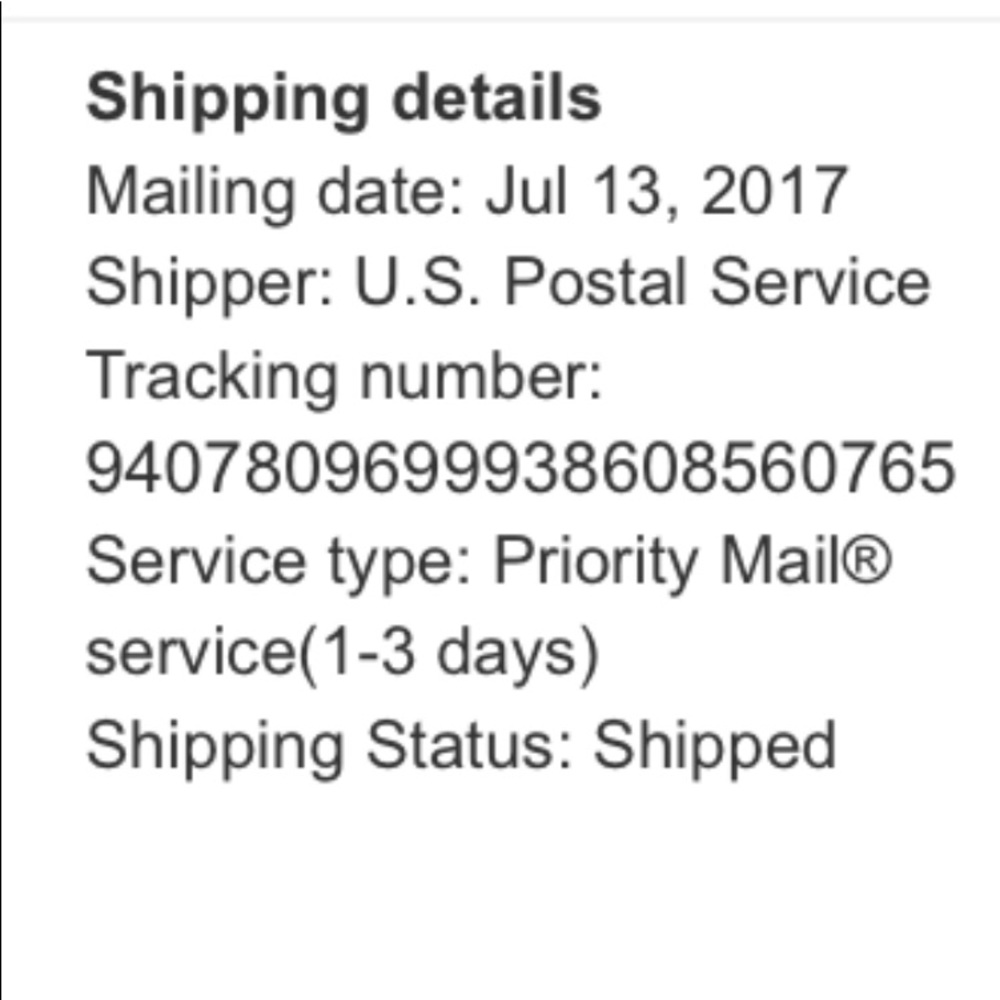 Tracking number!