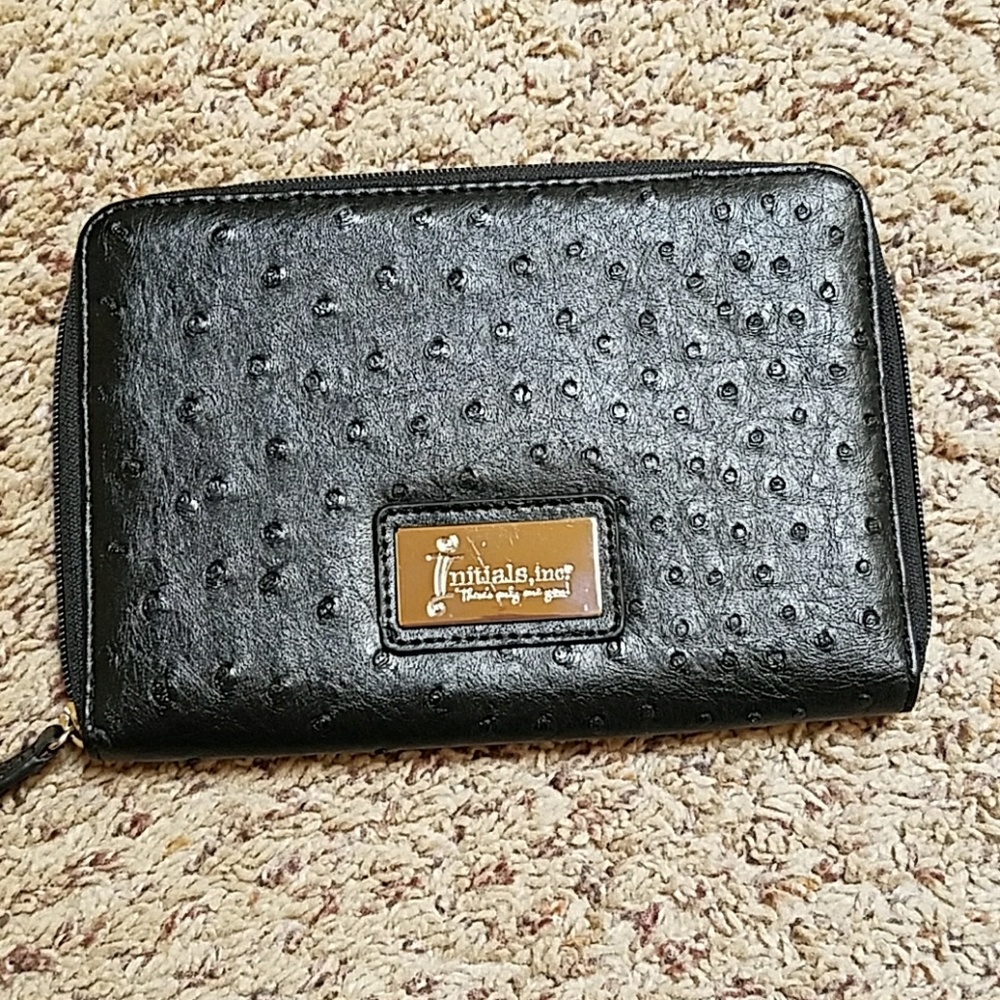 Initials Inc Ostrich Wallet Clutch