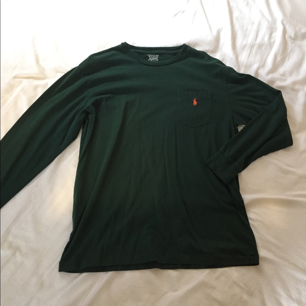 Green long sleeve Polo Ralph Lauren shirt