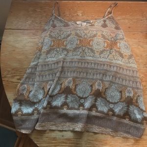 Forever 21 Flowey Sheer Open Back Boho Tank- New