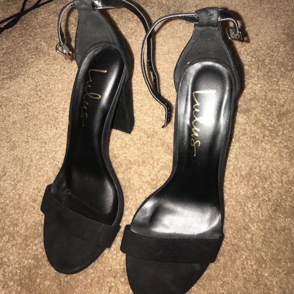 black strap heels